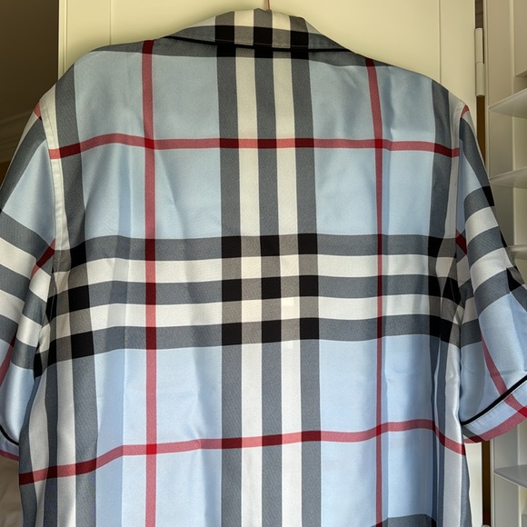Authentic Burberry Silk Tierney Bowling Pajama Shirt - Picture 7 of 8